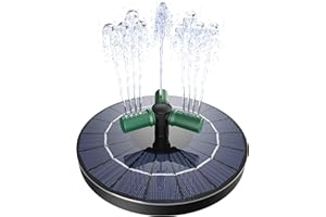 Solar Springbrunnen, Ankway 4.5W Solar Springbrunnen Teich 1500mAh Batterie, Solar Springbrunnen für Außen mit 3 Effekte,Solarsprigbrunnen Schwimmender für Teich,Vogel-Bad,Garten,Fisch-Behälter