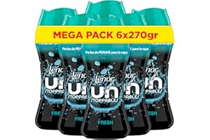 Lenor UNstoppables Perlas de Perfume para la Ropa, 133 Lavados (6 x 270g), Suavizante con Fragancia Fresca, Potenciador de Frescor