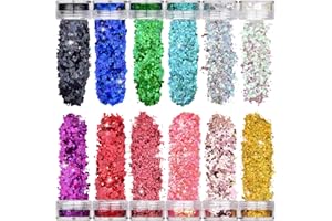 [12 Farben ] - LVZONGXIN Glitzer, für Schneekugel, Glas, Polyresin