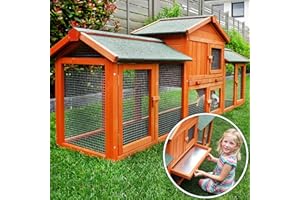 BB LOISIR Cage Clapier Enclos Lapin 210 x 53 x 85,5 cm Petits Animaux Modele XXL 040