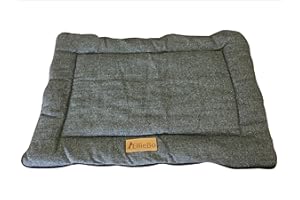 Ellie-Bo Średnia dwustronna tweedowa i szara mata ze sztucznego futra do klatki dla psa 76 cm