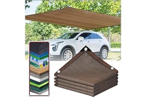 SSFMSF Filet D'Ombrage, Protection Rayons 90% UV Rectangulaire Voile Ombrage avec Oeillets pour De La Couverture VégéTale, Voitures, Jardin des Fleurs, Serre, Grange.(Brun ｜ 1 * 1m)