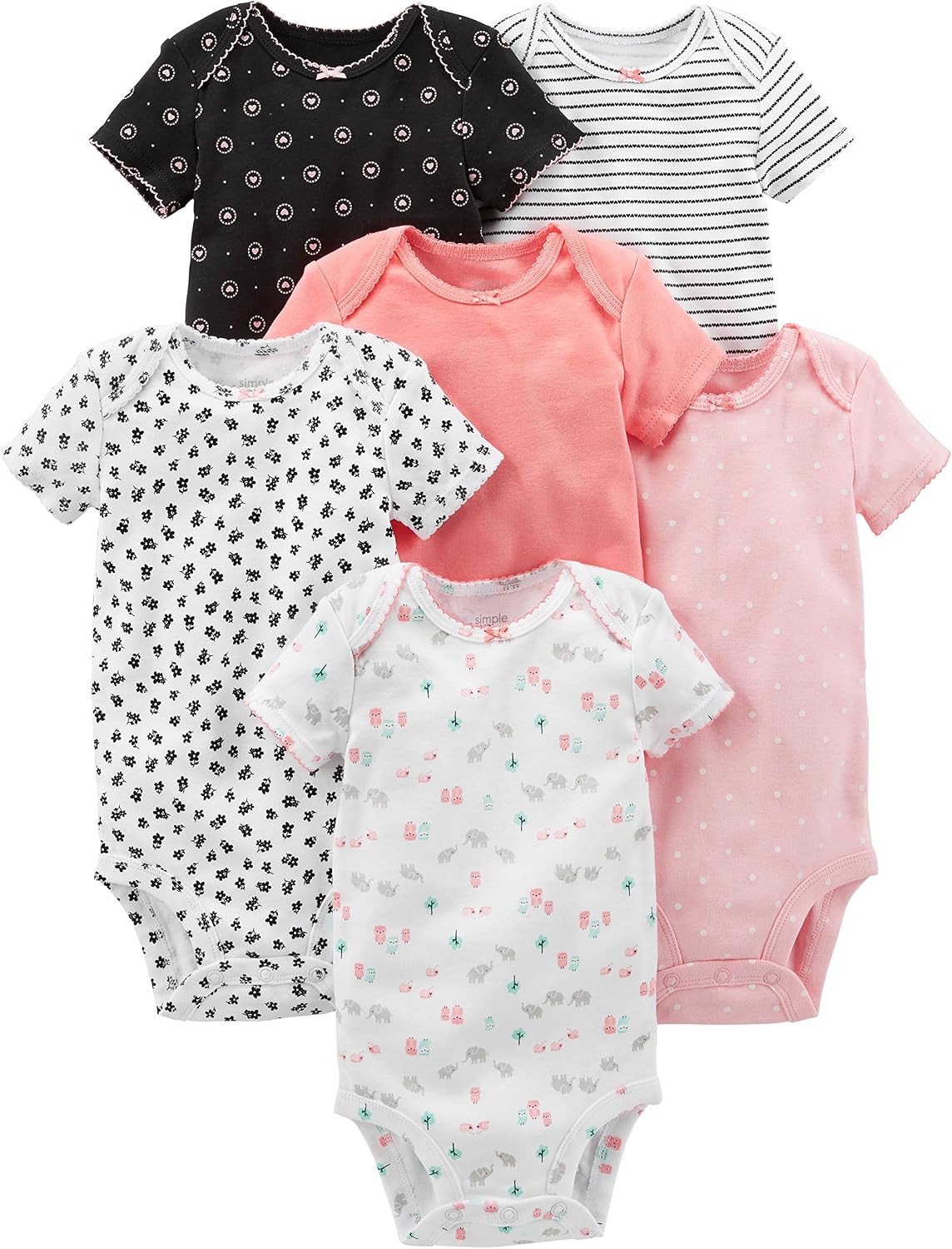 Simple Joys by Carter's Baby Girls' Bodysuit (Pack of 6)