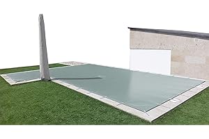 INTERNATIONAL COVER POOL Toldo de Invierno para Piscina 6 x 3,5m más 15 cm por Cada Lado para Anclaje (6,3X 3,8m) de Color Gris (Exterior) / Gris (Interior) + Saco de Almacenaje de Regalo