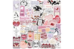 LYLSDSB Bookish Smutty Aufkleber 52 Stück Wasserdicht Funny Buch Aufkleber für Laptop Skateboard Gepäck Auto Scrapbook Phone Telefon Gitarre,Vinyl Smut Book Sticker für Jugendliche Kinder Erwachsene