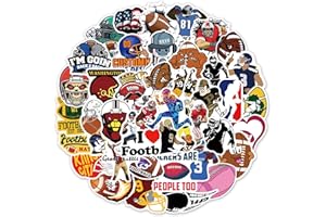 KOWASO Adesivi Rugby 50 Pezzi per Bottiglia d'Acqua Simpatici Regali Rugby Adesivi Sportivi per Bambini Adolescenti Adulti
