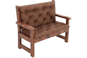 MOTO-MOLTICO MOLTICO Cuscini Per Pallet Impermeabile Per Panca Da Interno/Esterno – Divanetto Per Set Giardino - Per Schienale E Sedile – 100x50x10 cm - Marrone