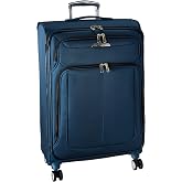 Samsonite Solyte DLX Softside Expandable Luggage with Spinner Wheels Mediterranean Blue Checked-Medium 25-Inch Solyte DLX Softside Expandable Luggage with Spinning Wheels
