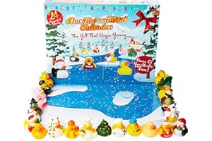KreativeKraft Adventskalender 2023 Kinder Ente Badespielzeug Set Duck Weihnachtskalender Jungen und Mädchen(Mehrfarbig)