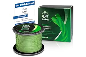 ‎FRAMBAY Frambay Geflochtene Angelschnur mit starker 4-Fach Flechtung I Angelschnur geflochten und flexibel I Fishing Line, Angelsehne, Angel Schnur - 500m & 150m