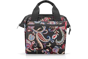 reisenthel Allrounder Cross - Small Crossbody Bag with Removable and Adjustable Shoulder Strap - Made of Water-Repellent Material, Paisley Black