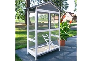 BB LOISIR Volière Cage à Oiseaux en Bois de Haute qualité pour intérieur et extérieur–Modèle Apollo différentes Tailles (Taille XL)
