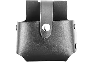 BBI LTD Black Leather Tape measure Holder Holster with button loop fastening heavy duty Scaffolding Tools