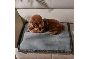 Kritter Planet Koc dla psa, wodoszczelny, nadaje się do prania, narzuta na sofę, fotel samochodowy, kanapę, łóżko, rozmiar S, 63 x 76 cm, mały, szary (Lt Gray/Dk Gray)