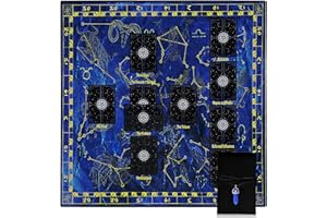 Knana 3Pcs Tarot Card Coth Tarot Mat Celtic Cross Tarot Cloth for Reading (Blue)