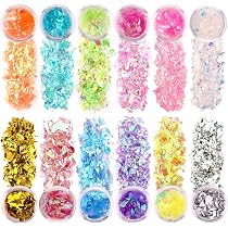 ALMAK Schillernde Glitzerflocken – Holografische Pailletten Für Nageldesign, Harz & Deko