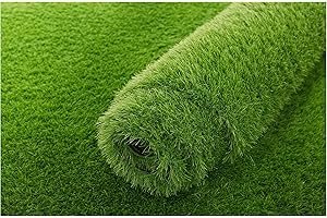 AKCILA Kunstrasenteppich outdoor 150x400 cm, Rasenteppich für Balkon und Garten, Kunstrasen Majorka outdoor 33mm Kunstrasen grün, Wasserdurchlässig Kunstrasen Rollrasen mit Meterware für Terrasse