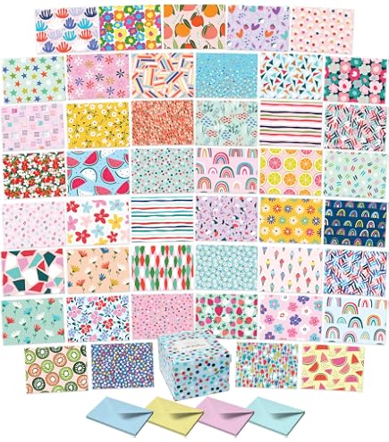 10 Assorted Blank Note Cards With Envelopes - Nobleworks Cloud 9 M2036 - USA Made