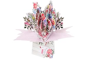 SECOND NATURE POP UPS 'Happy Birthday' bukiet kwiatów urodziny pop-up kartka z życzeniami 3D wyskakujące kartki