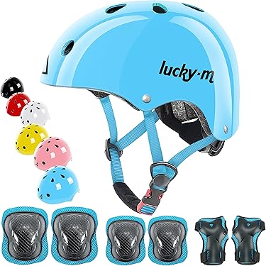 7-in-1 Skateboardhelm Voor Kinderen Met Kniebeschermers Elleboogbeschermers En Polsbeschermers Voor Inline Skates Skateboard Hoverboard Fiets Bmx Fiets