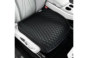 POKSRI Funda de Piel para Asiento de Coche, Funda Universal semienvuelta, Impermeable, Cuero, Antideslizante (1 Pieza Parte Inferior Delantera)