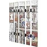HAKU Wandkapstok motief, vintage, MDF, metaal, spiegel - Maat: B 55 cm x H 75 cm x D 8 cm, Stijl: Industrieel