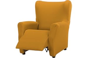 Martina Home Tunez pokrowiec na fotel relaksacyjny, musztarda, szerokość 70 do 90 cm.