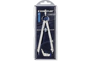 STAEDTLER Mars Comfort 551 Precisionspassare – upp till Ø 280 mm | Helmetallpassare med universaladapter, reservdelar & etui – Art.-Nr. 551 01