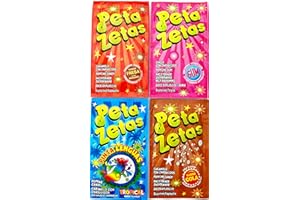 ATRACOM Peta Zetas Caramelo con Chasquidos 3 Packs de 4 Sabores (Fresa, Chicle-Gum, Tropical-Pintalenguas y Cola) (Total 12 sobres de 7 gramos) g
