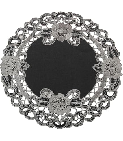 Rond tafelkleed linnen franje 140 cm - Tropical Home Rond tafelkleed linnen franje 140 cm - Tropical Home
