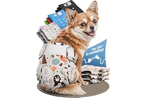 HUND IST KÖNIG Pieluchy dla suk (3 sztuki) – bardzo chłonne spodnie do biegania dla suk z 3-stopniową regulacją – przyjazne dla środowiska pieluchy dla psów, nietrzymanie moczu