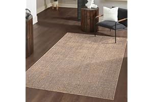 TT Home Tappeto Per Esterno Cucina Balcone Soggiorno Etnico Monocromatico Lavabile, Colore:Beige Marrone, Dimensione:80x150 cm