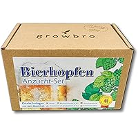 growbro Hopfen Anzuchtset, DER WEG ZU DEINEM EIGENEN BIER, Geschenk für Männer, Freunde und Papa, Geburtstagsgeschenk…