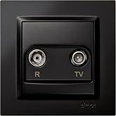 Simon &ndash; TV and Radio Antenna End Plug, Wall TV Plug, Easy to Install, Includes Frame, Cover and Mechanism, for Digital TV TER