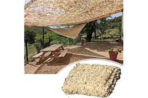 IRUGS Red De Camuflaje De Jardín, Red De Protección Solar Beige, Persianas De Caza De Red De Sombra, Decoración De Tema De Camping Al Aire Libre Vela De Sombra
