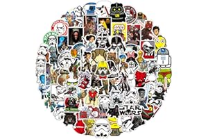 EVANMADER 100 Stück Star Wars Aufkleber, wasserfeste Vinyl Sticker für Laptops Gepäck, Helme, Skateboards, Computer, Tassen, Fahrräder, Spielzeug, Tischplatten usw