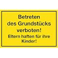 Metafranc Verbotsschild 'Betreten Der Baustelle Verboten!' 300x200 Mm, Gelb, Wetterfest