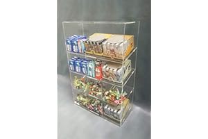 Astroplastic Espositore contenitore trasparente in plexiglass da banco 4 piani(inclinati indietro) porta caramelle, snack, accendini