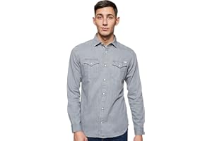 Jack & Jones Hombre Jjesheridan Shirt L/S Camisa vaquera