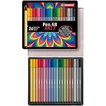 Set 30 Pennarelli STABILO Pen 68 - Colori Assortiti In Scatola Metallica