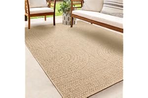 ‎THE CARPET the carpet Kansas - robuster In- und Outdoor Teppich im natürlichen Jute-Look, wetterfest, geeignet für Terrasse und Garten, 60 x 90 cm