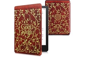 kwmobile Etui kompatybilne z Amazon Kindle Paperwhite (11. generacja - 2021) - etui na czytnik e-booków PU - Good Story żółty/pomarańczowy/czerwony