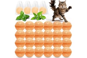 PUCIUUA 24 Katzenabwehrmittel im Freien, natürliche Katzenabschreckung im Freien Indoor-Bälle mit ätherischen Ölen, Katzen von Rasen, Garten, Hof, Möbeln, Mülleimern, Haustierabschreckungslösung