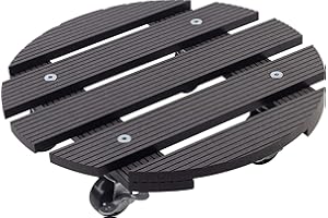 Metafranc Wałek do roślin WPC Ø 300 mm - 60 kg, udźwig, kolor antracytowy, odporny na warunki atmosferyczne, do użytku na zewnątrz, z rolkami, pomoc w transporcie roślin, 825130