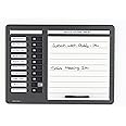 In Out Board + Whiteboard Message Centre - Holds 10 Staff Names