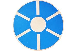 FITVIDS BalanceFrom Rutschfestes Holz Wobble Balance Board Core Trainer 39,5cm Durchmesser mit 360 Drehung für Stabilitätstraining