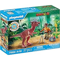 Playmobil Découverte Des Dinosaures - Tapis Bleu & Drapeau - Set De Figurines - Occasion