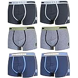 Navigare 6 Boxer Uomo Cotone Elasticizzato con Elastico Esterno Art.573/E Nero