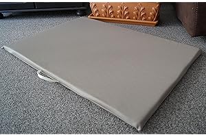 Hundebettenmanufaktur Hundematte Hundematratze Matte Kunstleder Schaumstoff 3 cm (65 cm X 50 cm, Taupe)