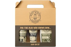 Men's Master Set de Regalo para Hombre 3 piezas | Every Day Set | Desodorante Antitranspirante | Crema Rejuvenecedora Facial Antiarrugas | Champú Corporal para Cuerpo y Cabello | Sin Parabenos